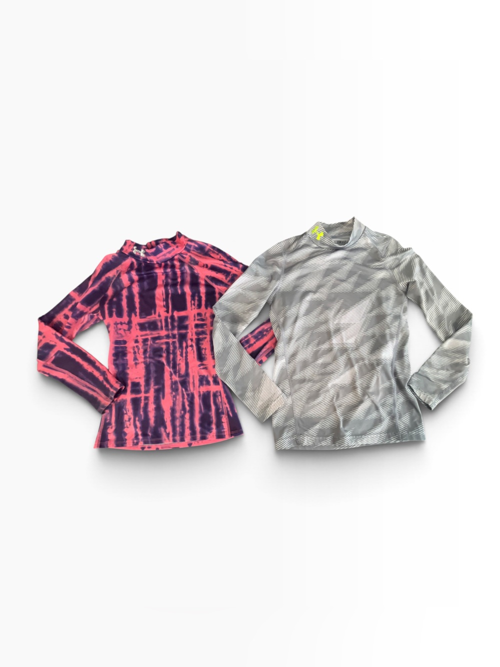 Under Armour Kids Long Sleeve Rash Guard Set - Pink & Gray